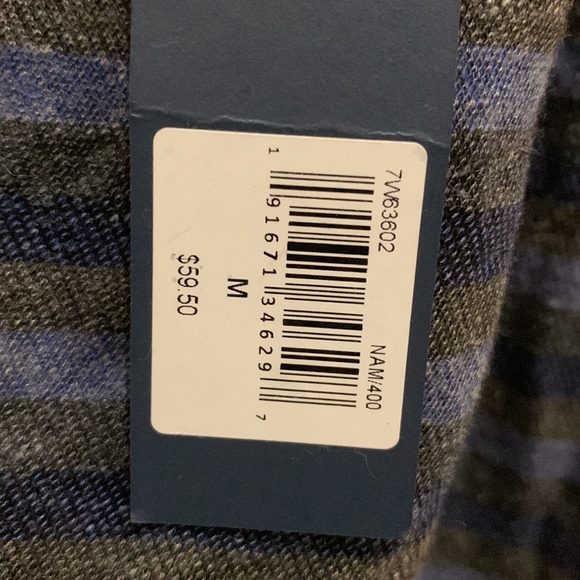 NWT Lucky Brand one sleeve striped blouse with shoulder tie - Picture 3 of 4